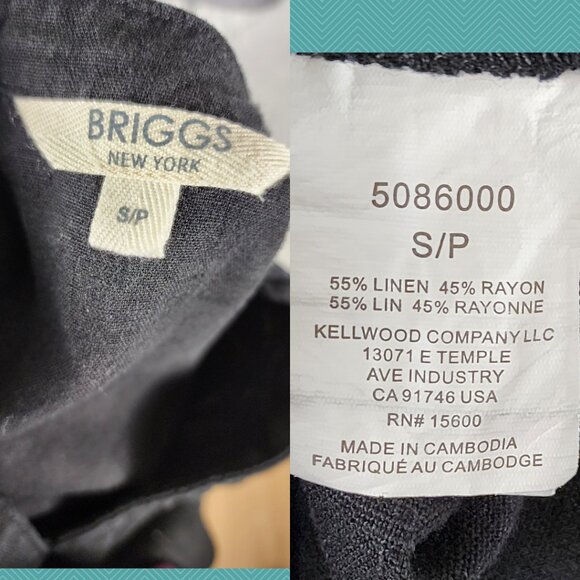 Briggs New York Black Linen Blend V-Neck Tunic Dress - Picture 4 of 4